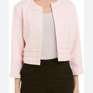 Karl Lagerfeld Pink Textured Blazer Size Langee